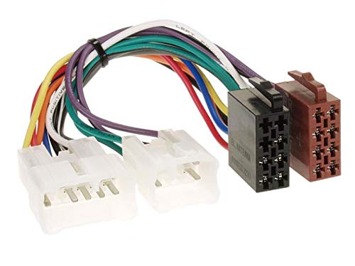 1 Din Radio installation kit including radio fascia, radio connection cable, and antenna adapter for Toyota Yaris Verso P1 1999-2003.