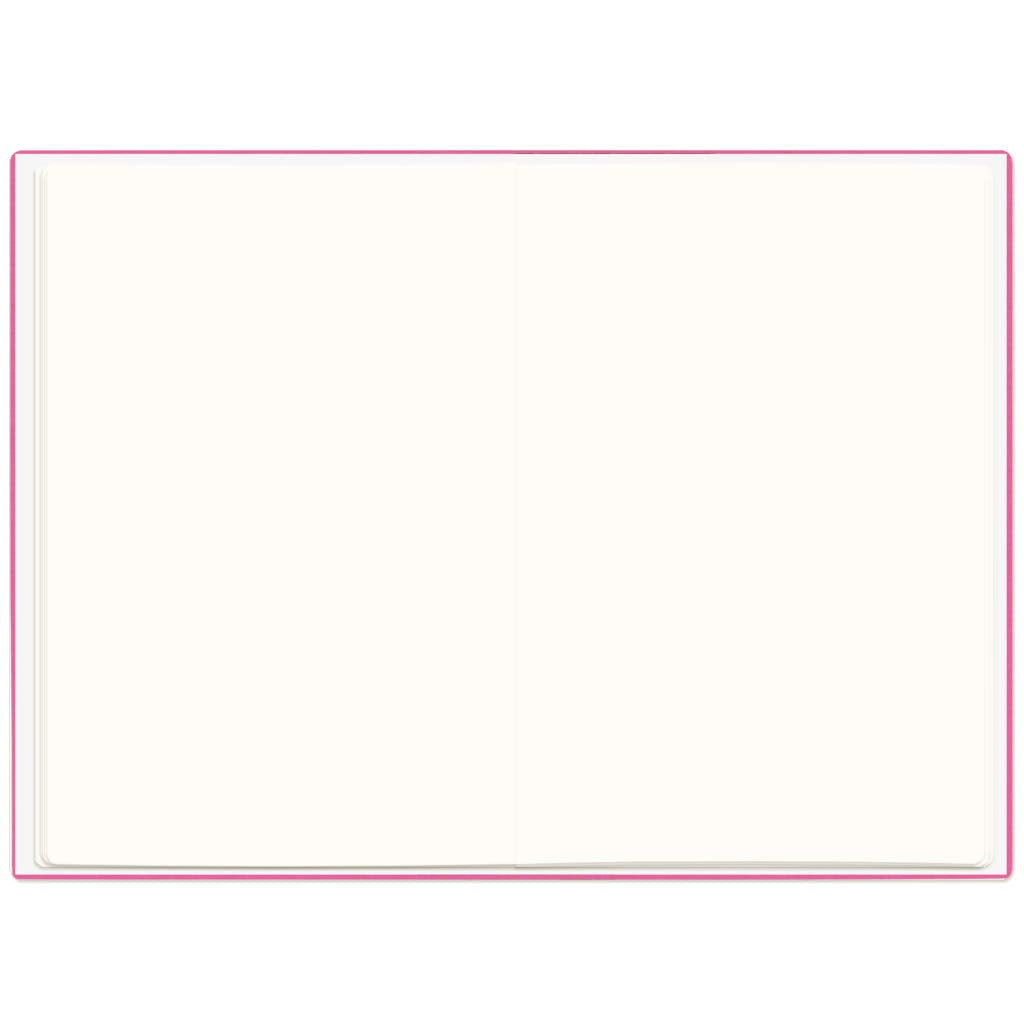 ROTH Certificate Folder Metal Pink with Binding Screws - includes 12 A4 clear pockets, expandable.