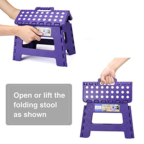 HOUSE DAY 22cm Folding Step Stool - Foldable Kids Stool Folding Chair Foldable Kids Stool Foldable, Foldable Stool Foldable Foldable Stool Foldable Kids Footstool (Purple)