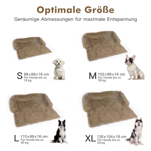 Mora Pets Sofa Protector for Dogs, Dog Blanket for Sofa, Plush Dog Bed Couch Cover, Waterproof & Non-Slip, Dog Pillow for Medium-Sized Dogs, 102 x 89 x 16 cm.