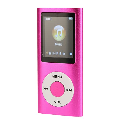 Bluetooth MP3 player with integrated HD speaker, 1.8-inch LCD screen, HiFi sound, headphones included, supports up to 64GB.
