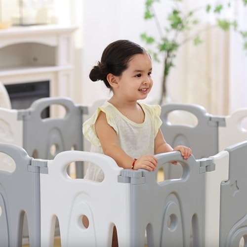 Gupamiga Folding Baby Playpen Kids Activity Center Safety Play Yard Home Indoor Outdoor New Pen (Folding Universe Set 14-Panel)
