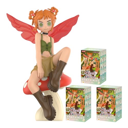 POP MART Peach Riot Punk Fairy Series 3PC Action Figures Collectible Art Toy Collectibles Collection Toy Figures Gift