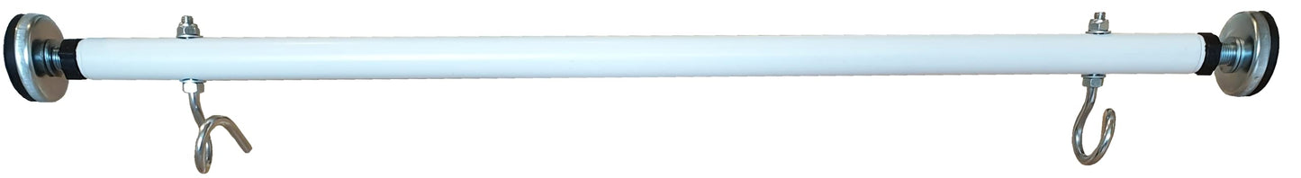 Create for you - Pull-up bar for door frames with hooks for kids swing, no-drill installation, metal horizontal bar, Pull Up Bar, home fitness equipment, White, 80 cm.