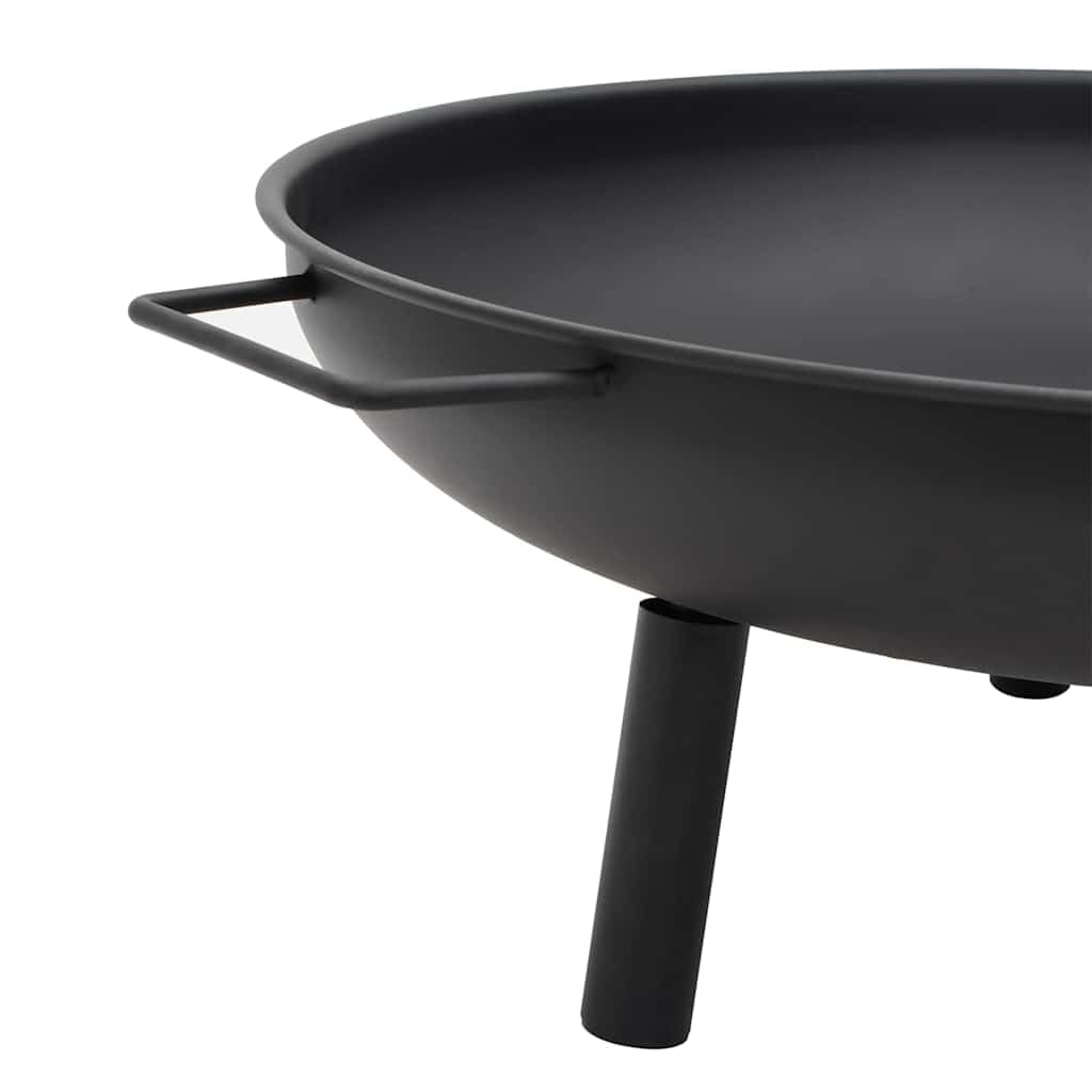 vidaXL Fire Pit Outdoor Patio Garden Fireplace Campfire Fire Basket Terrace BBQ Fire Bowl Steel 67.5x58x22.5cm
