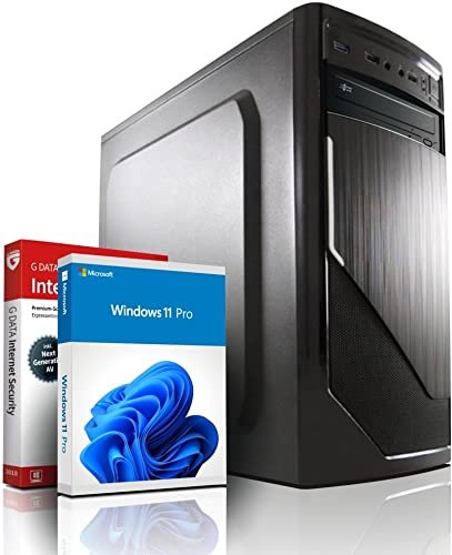 shinobee® Intel Core i7 4770 Multimedia PC - Fast computer for office & home office - System with 3.9 GHz - 32GB RAM - 1000GB SSD - DVD+RW - USB3.0 - WLAN - Windows 11 Pro | MS Office | #6956