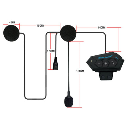 OBEST Motorcycle Bluetooth Headset, helmet headset with hands-free communication system and noise reduction for a variety of helmet mounted.