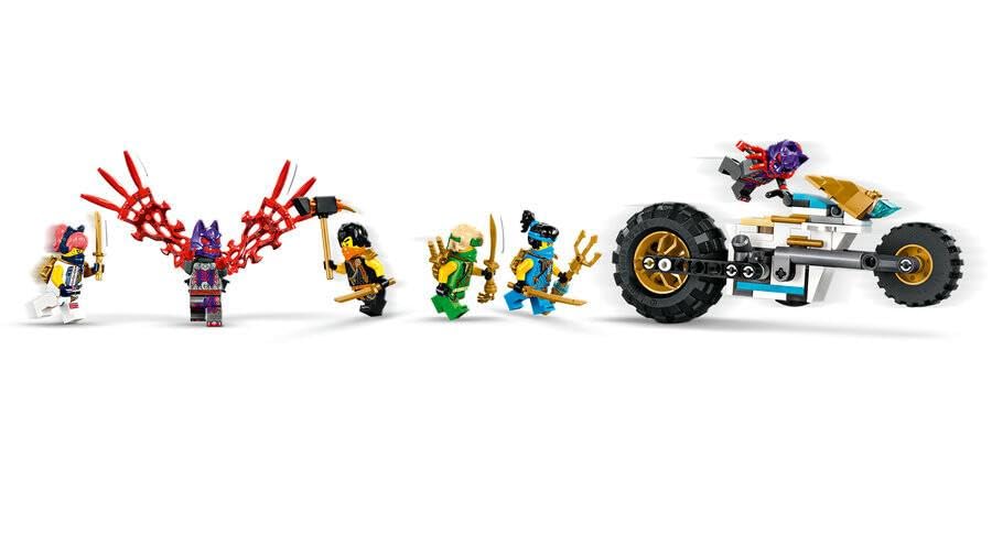LEGO NINJAGO Ninja Team Combo Crawler, 4-in-1 set with glider, race car, and 2 motorcycles, includes 6 minifigures, perfect gift for boys and girls, ninja toy 71820