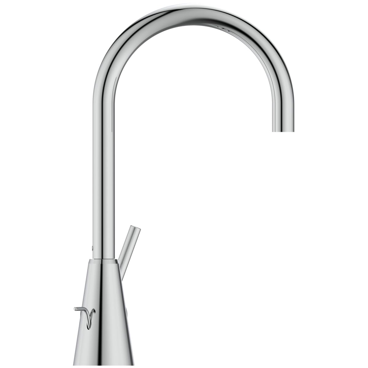 Ideal Standard BC195AA Ceraline basin mixer tap with pop-up waste, high spout, 360° swivel spout, bathroom faucet, basin mixer tap, water-saving, chrome
