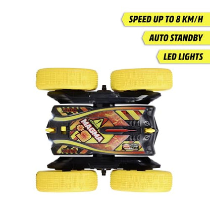 Dickie Toys - RC Car Fire 'n' Frost Flippy (16 cm)  - remote controlled car for ages 6 and up with 360° flips and lights, RC car for kids, 8 km/h, 2.4 GHz remote control, batteries included.