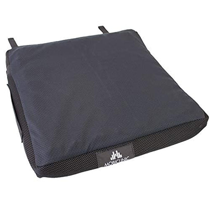 Mobiclinic® Q-air anti-decubitus seat cushion, European brand, ergonomic orthopedic cushion, wheelchair air cushion, 1 valve, 45 x 40.6 cm.
