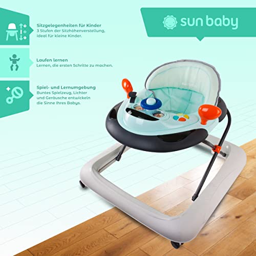 Children's vehicle, learning bike, walking aid, play center, walker, baby swing (blue)