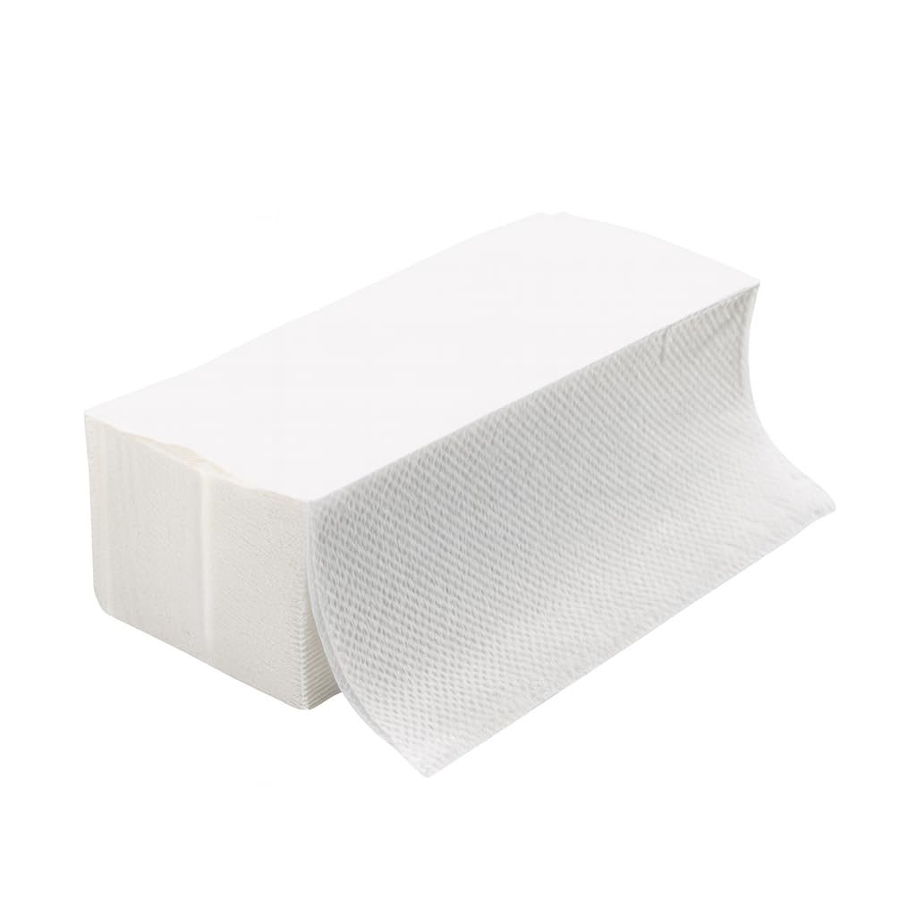 Unpack Pakla 4000 Sheets White Paper Towels - 2-ply, 25 x 23 cm ZZ-Fold - Universal Disposable Towels for Dispenser - All-Purpose Paper Towels - Single-use, Dispenser Compatible