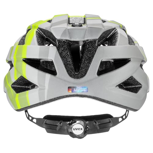 uvex air Wing cc - Lightweight all-round helmet for men and women - individual size adjustment - upgradeable with LED light - Grey-Lime matte - 56-60 cm