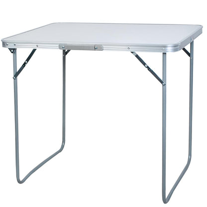 TRIZAND folding table for balcony kitchen market camping small collapsible loadable 20 kg multifunction table 80 x 60 cm white 23500