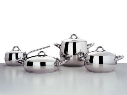 Alessi "MAMI" flat casserole with two stainless steel handles