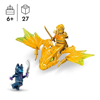 LEGO NINJAGO Sora's Techno Mech, action figure toy for kids & NINJAGO Arin's Dragon Glider, ninja set with dragon toy