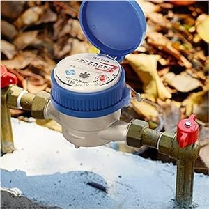 Water meter calibrated 3/4 inch garden water meter calibrated water meter QN 1.5 cold water 1/2 inch flow connection households water meter frost protected tap meter m3/h 0-40°C mechanical