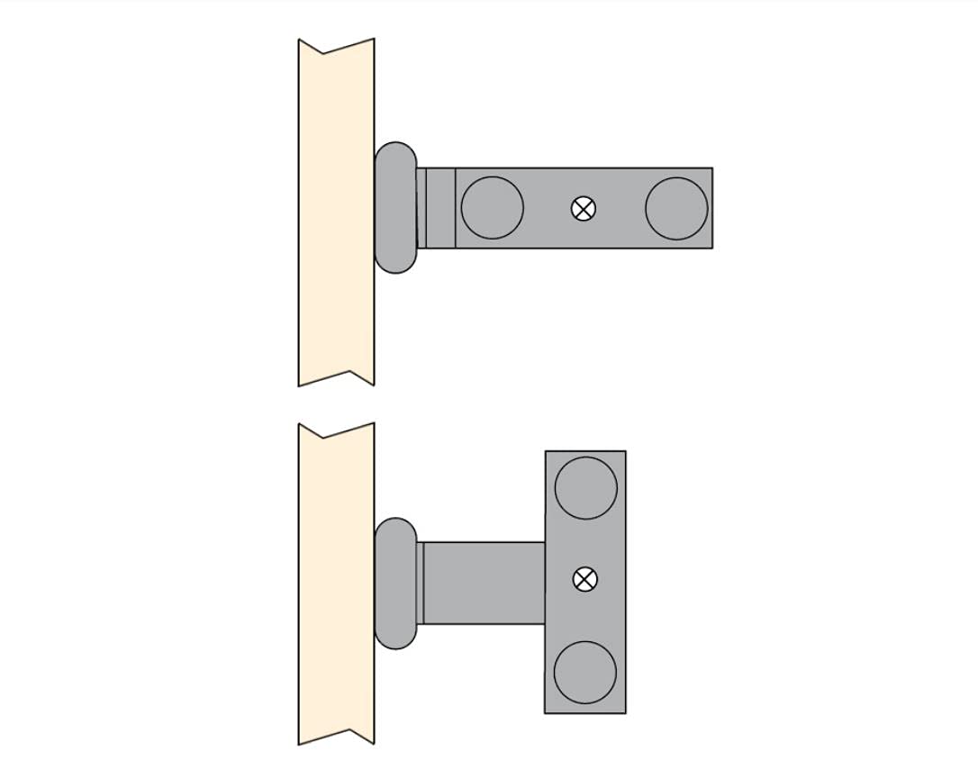 Emuca - Extendable towel holder, 3 arms, towel rack for kitchen or bathroom, 440 mm, aluminum, Matt anodized