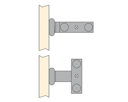 Emuca - Extendable towel holder, 3 arms, towel rack for kitchen or bathroom, 440 mm, aluminum, Matt anodized