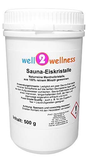 Sauna - Ice crystals/Menthol - Crystals in a 500g jar - made from 100% pure peppermint oil