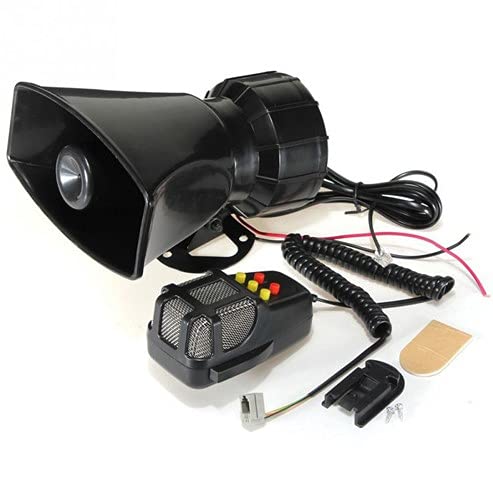 YIYIDA car horn with microphone PA speaker system electric horn emergency speaker car siren sound speaker vehicle horn loud suitable for any 12V truck car boat etc.