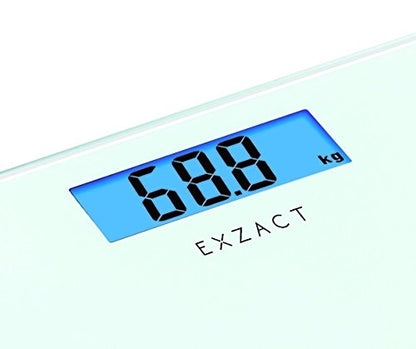 Exact Digital Personal Scale - Electronic Bathroom Scale, Large Capacity 180kg, High Precision, LCD Display with Backlight (White)
