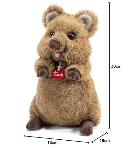 Trudi Quokka Arturo Quokka Plush Mascot, Christmas and Birthday Gift. | 18x30x18cm Size M | Exotic Tropical Animals | Model 27145