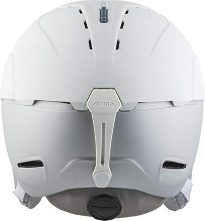 Alpina Spice - Safe, Customizable & High-Quality Ski Helmet for Adults, White-SkyBlue matte, 52-56 cm