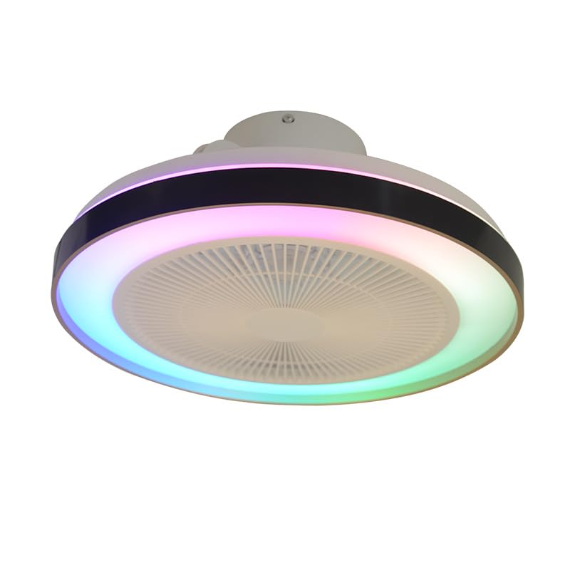 LED RGB ceiling light with fan Silent ceiling fan with lighting and remote control Dimmable Bluetooth speaker music fan lamp Modern ceiling lamp for bedroom living room fan 🙂