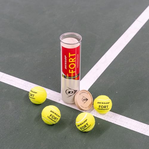 DUNLOP Tennis Ball Fort Tournament - for clay, hard court, and grass (pack of 3)