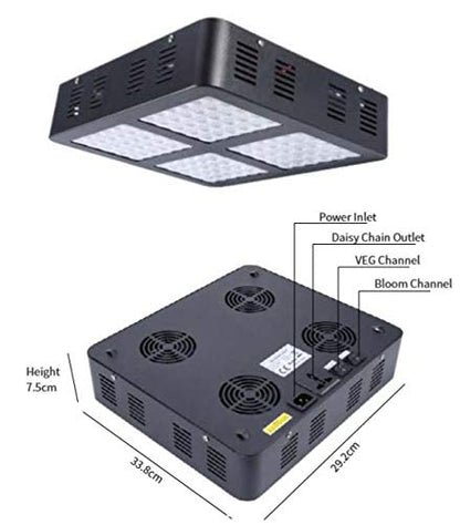 Sinowell Grow tent Pro 600W dimmable HPS 120x120x200cm with carbon filter and grow tent.