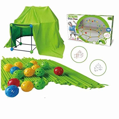 TLHWIN Kids Fort Building Kits Educational Toys Build Castles Tunnels Tent Rocket Tower Toy Sets Indoor & Outdoor Educational Toys DIY Building Kits Construction Toys Birthday Gift for Kids (157PCS)
