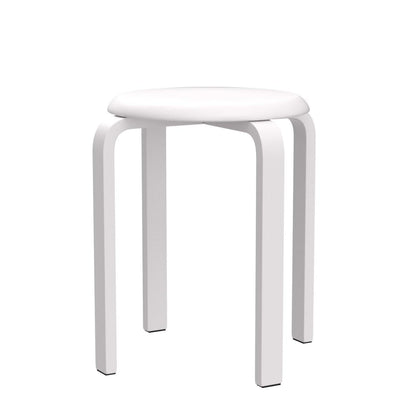 IBUYKE 4-piece dining stool set, wooden stackable chair with non-slip mat, stackable stool for classroom, your kitchen, dining, or home pub area White RF-717-4