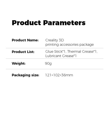 Creality 3-in-1 3D Printer Maintenance Kit - Adhesive, Thermal Paste & Sound Damping Grease for 3D Printers - Prevents Warping, Reduces Noise, Optimizes Heat Conduction.