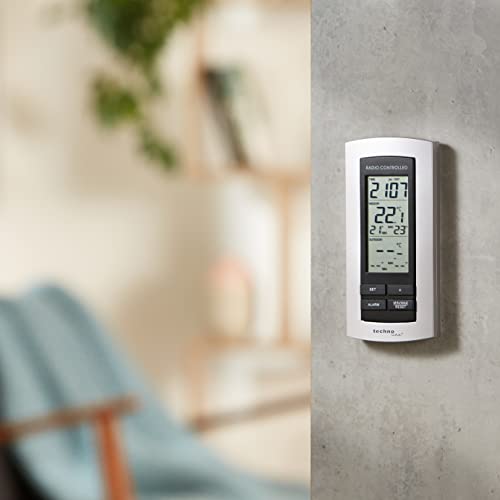 Techno Line weather station WS 9140-IT with radio-controlled clock and indoor and outdoor temperature display, including transmitter TX106