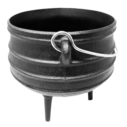 ToCi's Big BBQ Fire Pot Beefalo | pre-seasoned cast iron pot | Dutch Oven 3 liters | South African braising pot Potjie #1 | grill pot with lid | rocket stove outdoor with legs