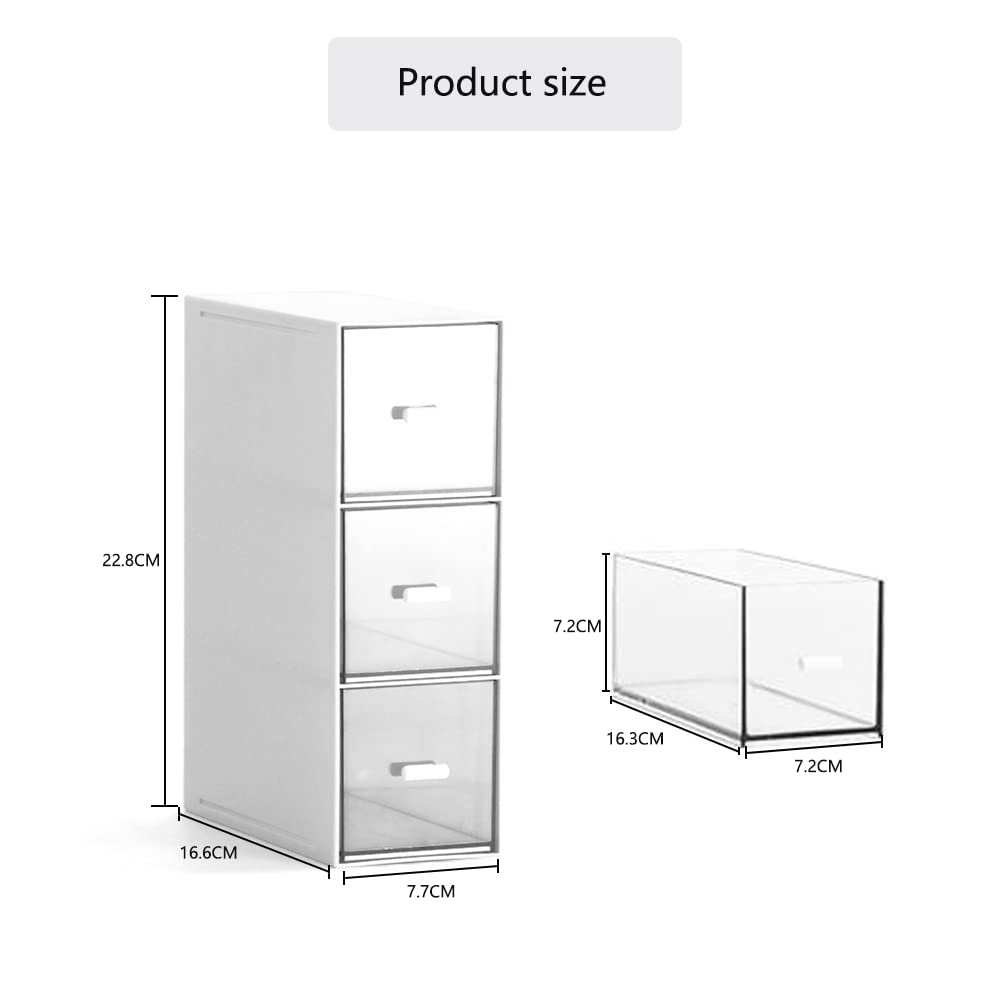 Tea box with 3 drawers, tea bag organizers, kitchen organizer, fridge organizer, plastic tea bag boxes, vanity table organizer, storage box for tea bags, coffee pods, sugar, etc.