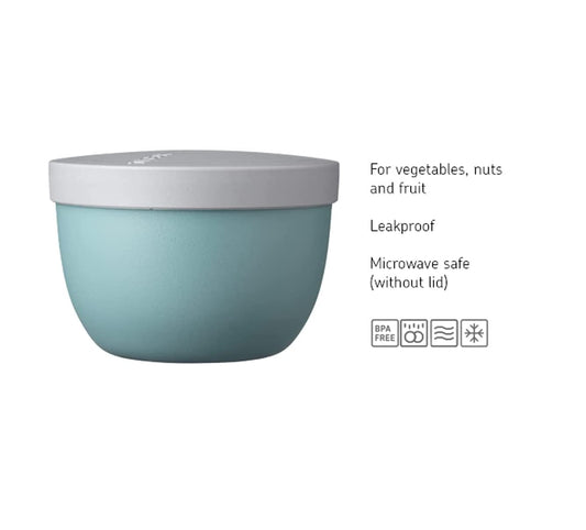 Mepal - Snackpot Duo Pack Ellipse - Practical container for storing & transporting food - Freezer safe - Dishwasher safe - Nordic Green.