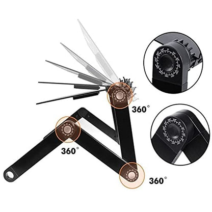 Retoo laptop desk for bed, height adjustable laptop bed table, adjustable laptop stand, portable notebook stand with folding legs, laptop table for sofa, notebook table, black.