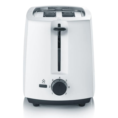 SEVERIN Automatic Toaster with roll attachment, high-quality, with crumb tray, 700 W power, white/black, AT 2286