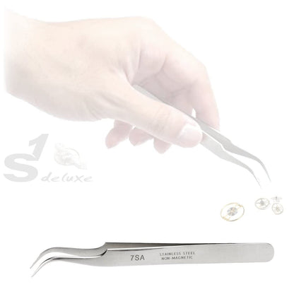 7 SA tweezers for watch repair by S1 Deluxe© - watchmaker tweezers - watch tool