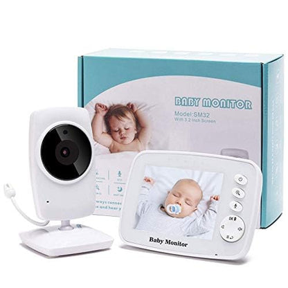 NWOUIIAY Baby Phone 3.2-inch Baby Monitor 2.4 GHz Baby Camera with LCD Night Vision Camera HD Digital Video & Two-way Intercom Function