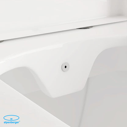 Alpenberger Shower WC | Toilet with intimate shower | Wall-mounted toilet with bidet function | Rimless wall-hung toilet with nano coating | Toilet seat with soft-close function | Compatible with Geberit