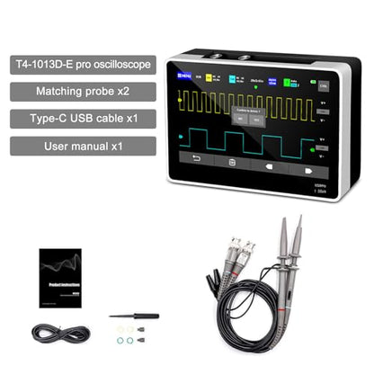 SURLABA Digital Tablet Oscilloscope, Touchscreen oscilloscope 100MHz bandwidth with 2 channels, 1GSa/s sampling rate, 240kbit storage depth, trigger mode Auto/Normal/Single for DIY, home use.