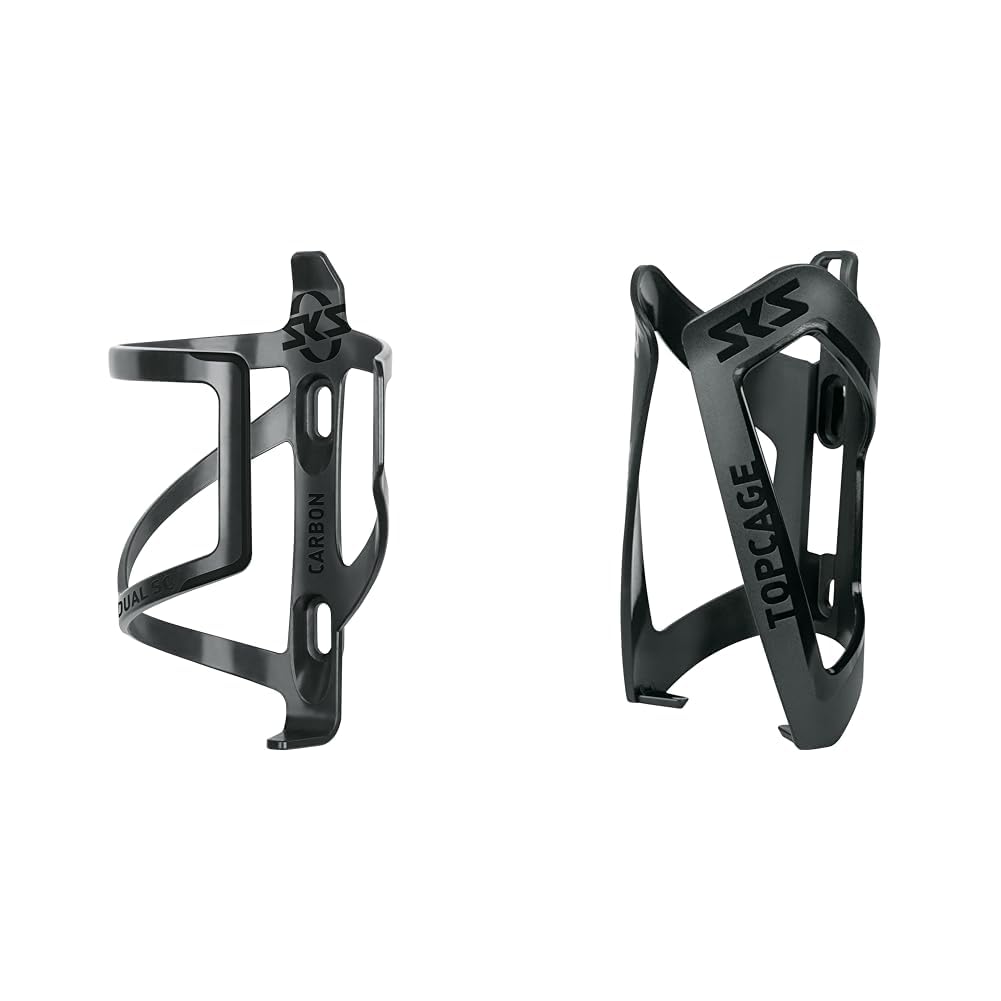 SKS Germany DUAL SC RH Bottle Holder for Bikes & TOPCAGE Black Bottle Holder for Bikes