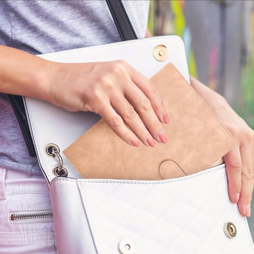 SKYDYE A5 ring binder, refillable A5 ring binder, 135 sheets of A5 refill paper, A5 notebook with binder pockets, A5 binder for school notes and travel diaries (pink)