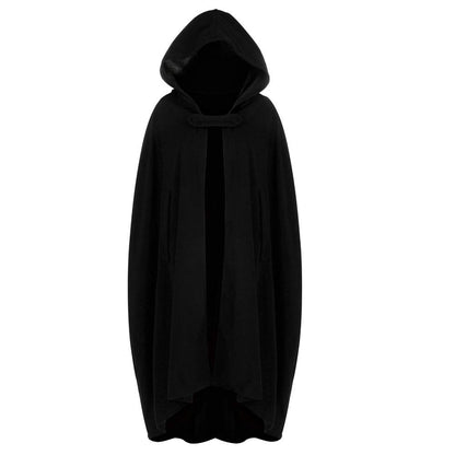 Cape Women Autumn Winter Maxi Loose Coat Poncho Cape Knit Coat Long Cardigan Trenchcoat Outwear Cardigan Medieval Vampire Witch Gothic Cosplay Halloween Costume Robe with Hood.