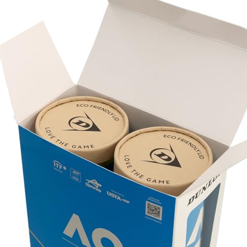 DUNLOP Tennis Ball Australian Open - for clay, hard court, and grass (2x4 balls) (Pack of 2)