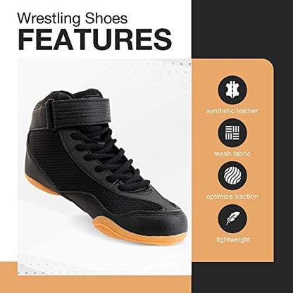 CORE wrestling shoes for men, women, and children, Black, size 44 EU.